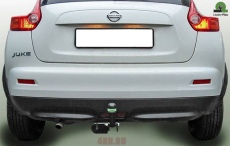 ТСУ для Nissan Juke только 2WD 2011-2019. Необходима подрезка бампера. Нагрузки: 1000/50 кг, масса фаркопа 16 кг (без электрики в комплекте)